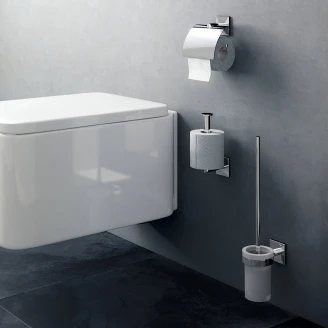 Toalettborste <strong>Duobay</strong>  Square Krom-Vit